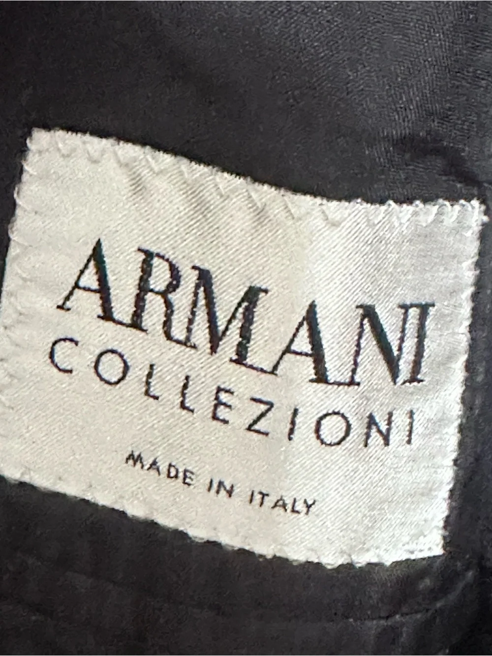 Armani Collezioni Black Wool Blue Windowpane Blazer Jacket 42R Italy